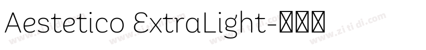 Aestetico ExtraLight字体转换